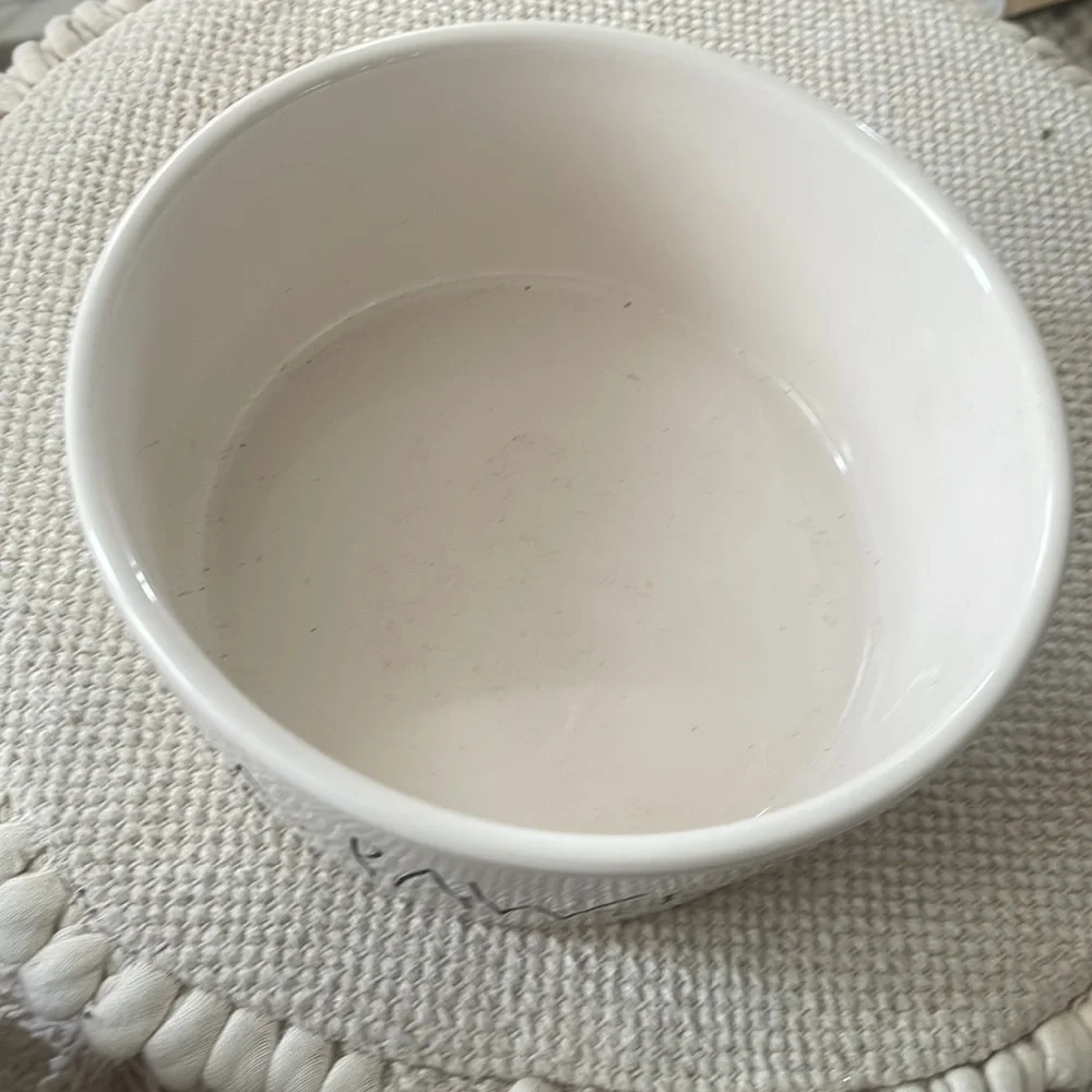 New NWT Rae Dunn Santa Paws ceramic dog bowl